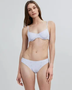 Daphne Eyelet Bikini Top ~ Lilac Pastel