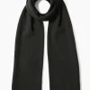 Dark Green and Grey Ribbed Cashmere and Wool Scarf