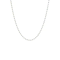Delicate Beaded Natural Stone Necklace ~ Lapis
