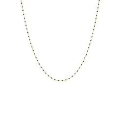 Delicate Beaded Natural Stone Necklace ~ Onyx