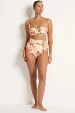 Delight High Tide Bikini Pant- linen