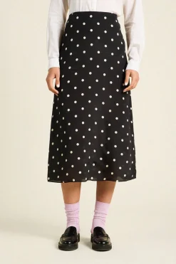 Demi Skirt ~ Black Polka Dots