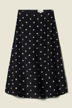 Demi Skirt ~ Black Polka Dots