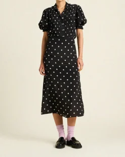 Demi Skirt ~ Black Polka Dots