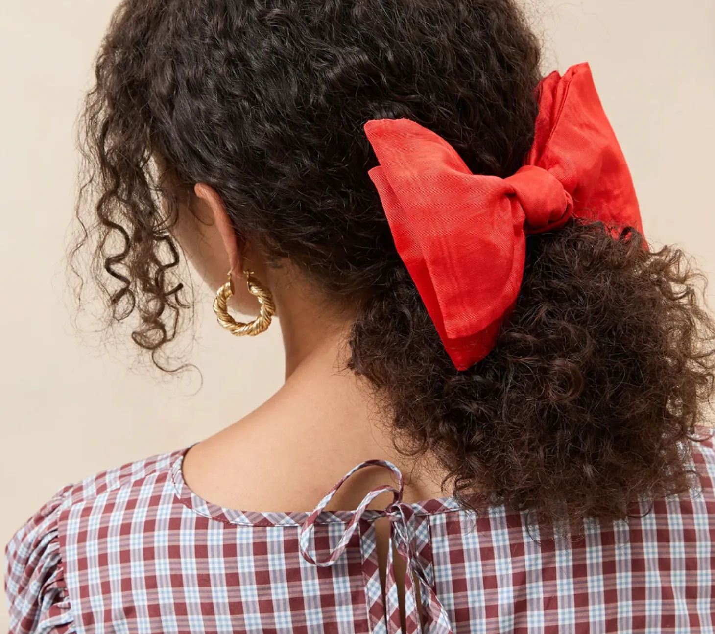 Eden Bow Hair Clip ~ Red