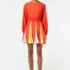 Ella Dress ~ Electric Red Colorblock