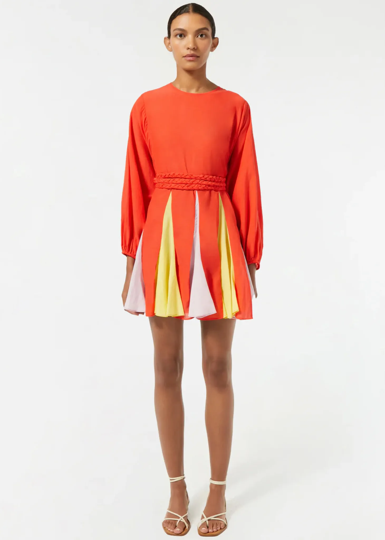 Ella Dress ~ Electric Red Colorblock
