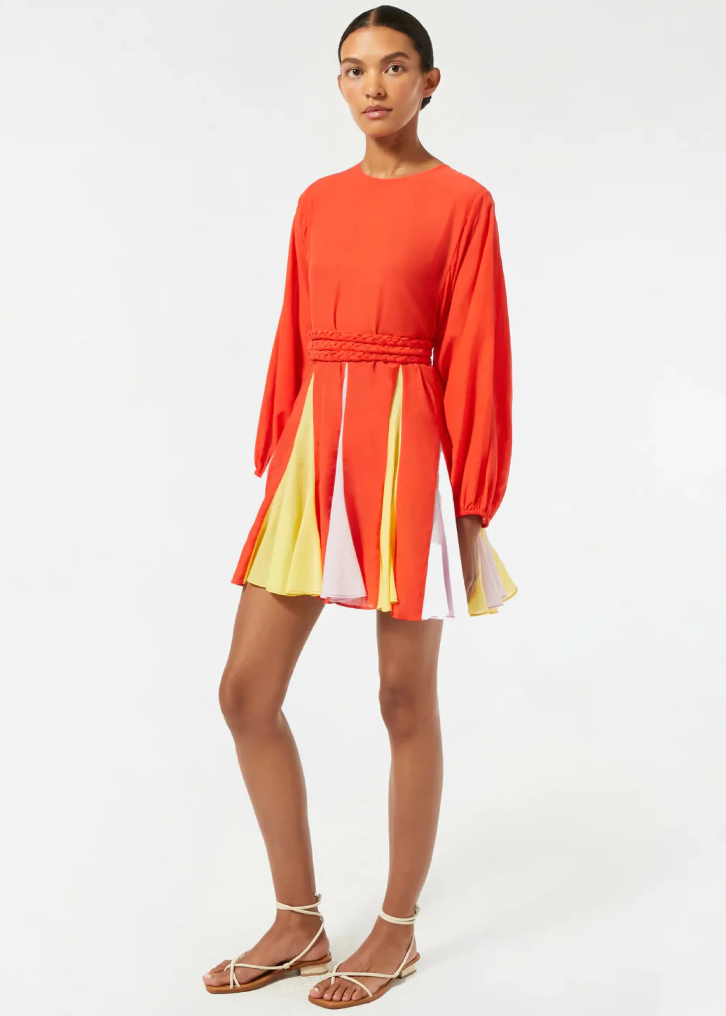 Ella Dress ~ Electric Red Colorblock
