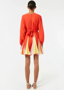 Ella Dress ~ Electric Red Colorblock
