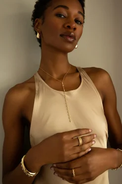 Elongated Dome Hoop ~ Gold