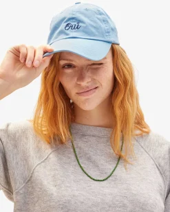 Embroidered Oil Baseball Hat ~ Sky Blue