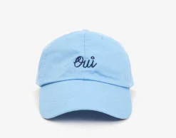 Embroidered Oil Baseball Hat ~ Sky Blue