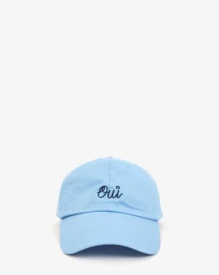 Embroidered Oil Baseball Hat ~ Sky Blue