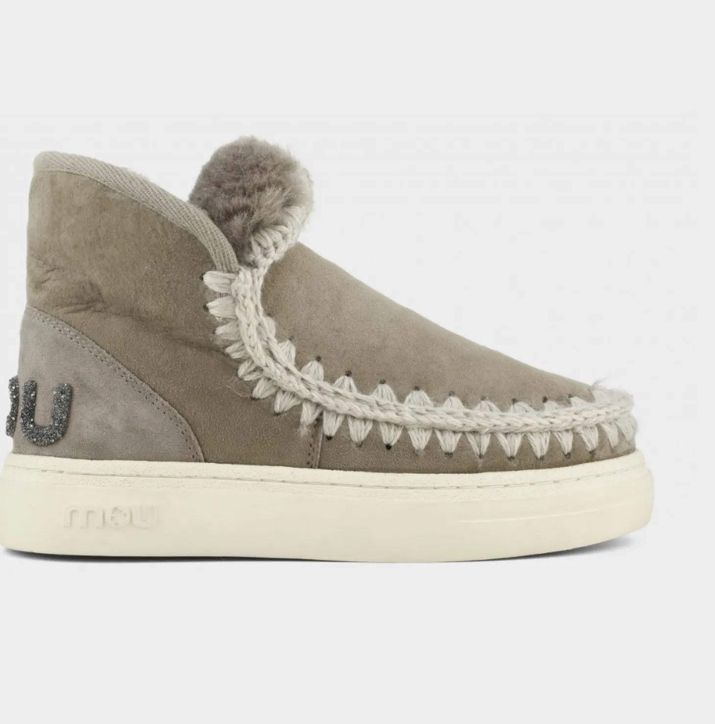 Eskimo Sneaker Bold Glitter Logo ~ Elephant Grey