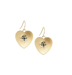 Etched Heart Earring