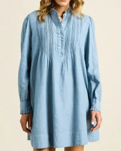 Eve Shift Dress ~ Vintage Indigo