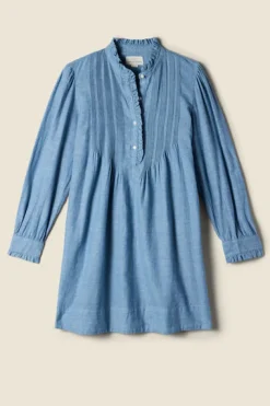 Eve Shift Dress ~ Vintage Indigo