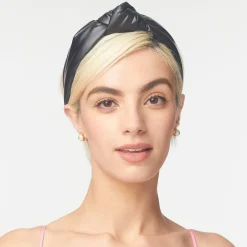 Faux Leather Headband ~ Jet Black