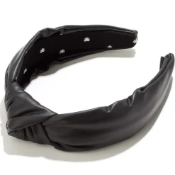 Faux Leather Headband ~ Jet Black
