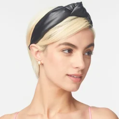 Faux Leather Headband ~ Jet Black