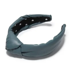 Faux Leather Knotted Headband ~ Charcoal