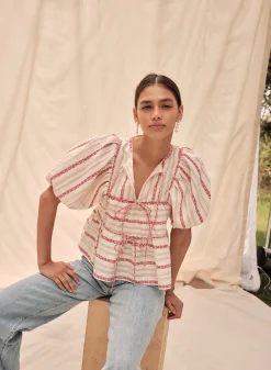 Fernando Floral Folk Stripe Top