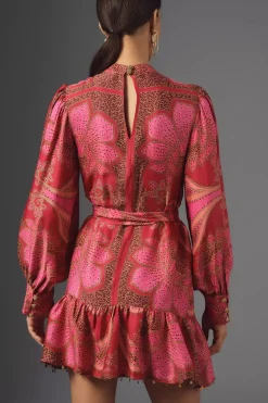 Floral Glam Scarf Mini Dress ~ Pink