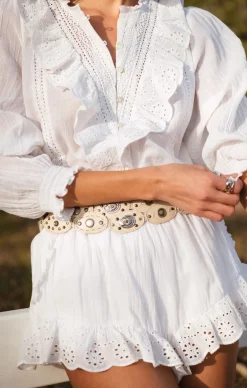 French Blouse ~ White Eyelet