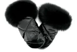 Fur Cuff Mittens ~ Black
