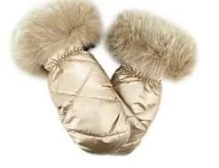 Fur Cuff Mittens ~ Champagne