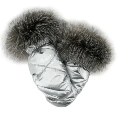 Fur Cuff Mittens ~ Silver