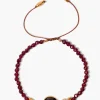 Garnet Mix Pull Tie Bracelet
