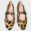 Ginger Leopard Velvet Mary Jane