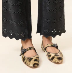Ginger Leopard Velvet Mary Jane