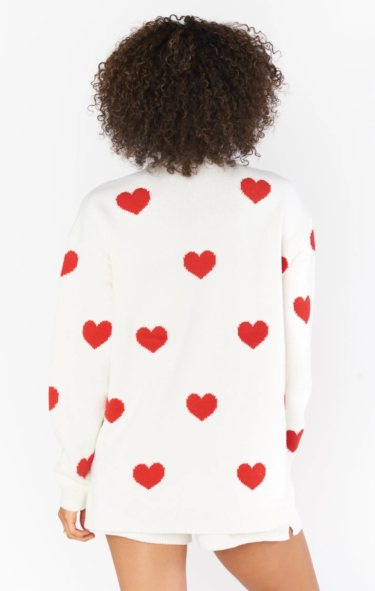 Go To Sweater ~ Tossed Heart Knit Red