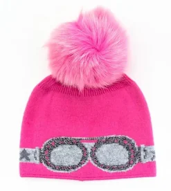 Goggles Hat with Fox Pompom