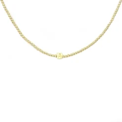 Gold Block Initial Choker/Wrap Bracelet