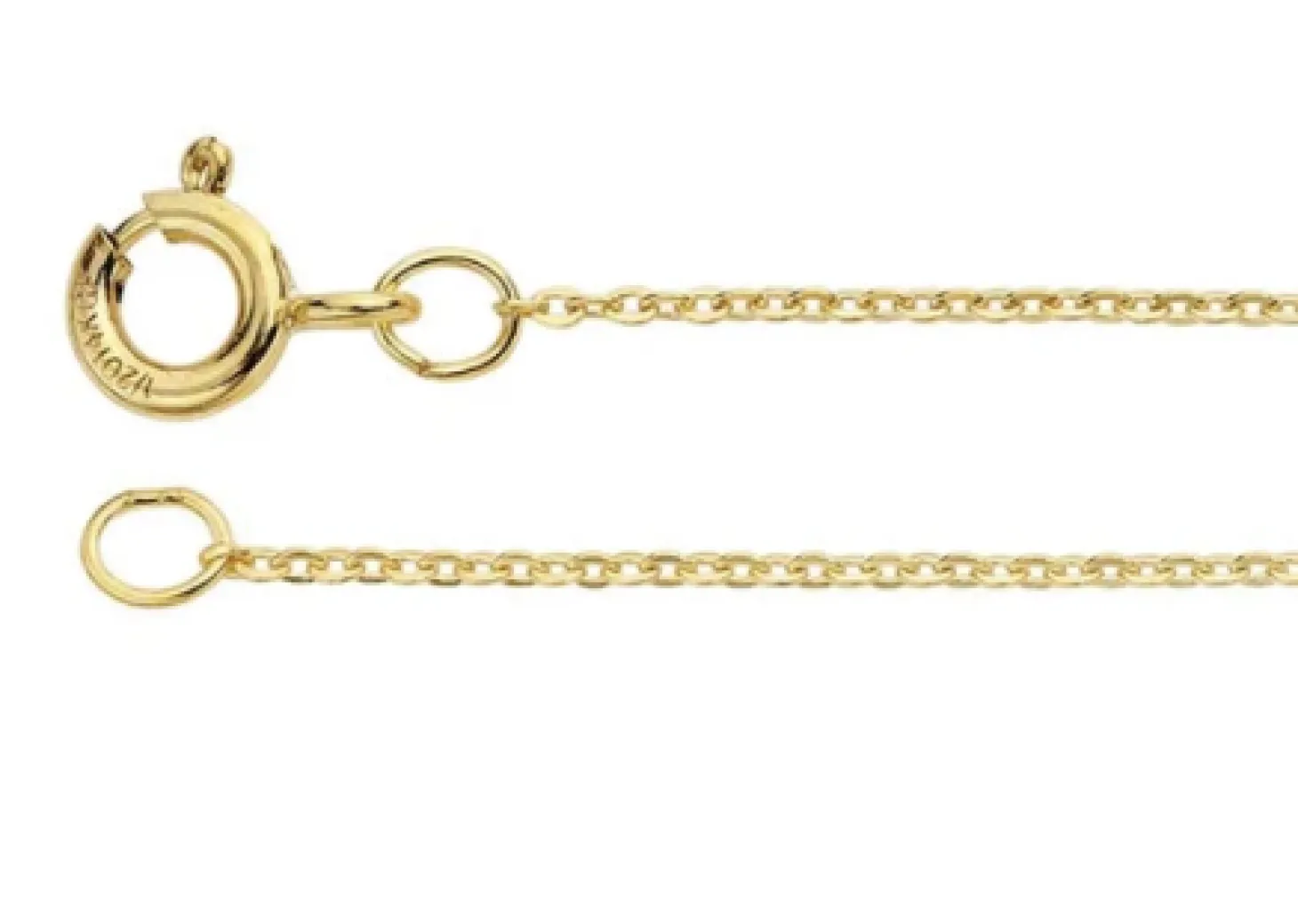 Gold Filled Gable Chain with Happy Face Charm