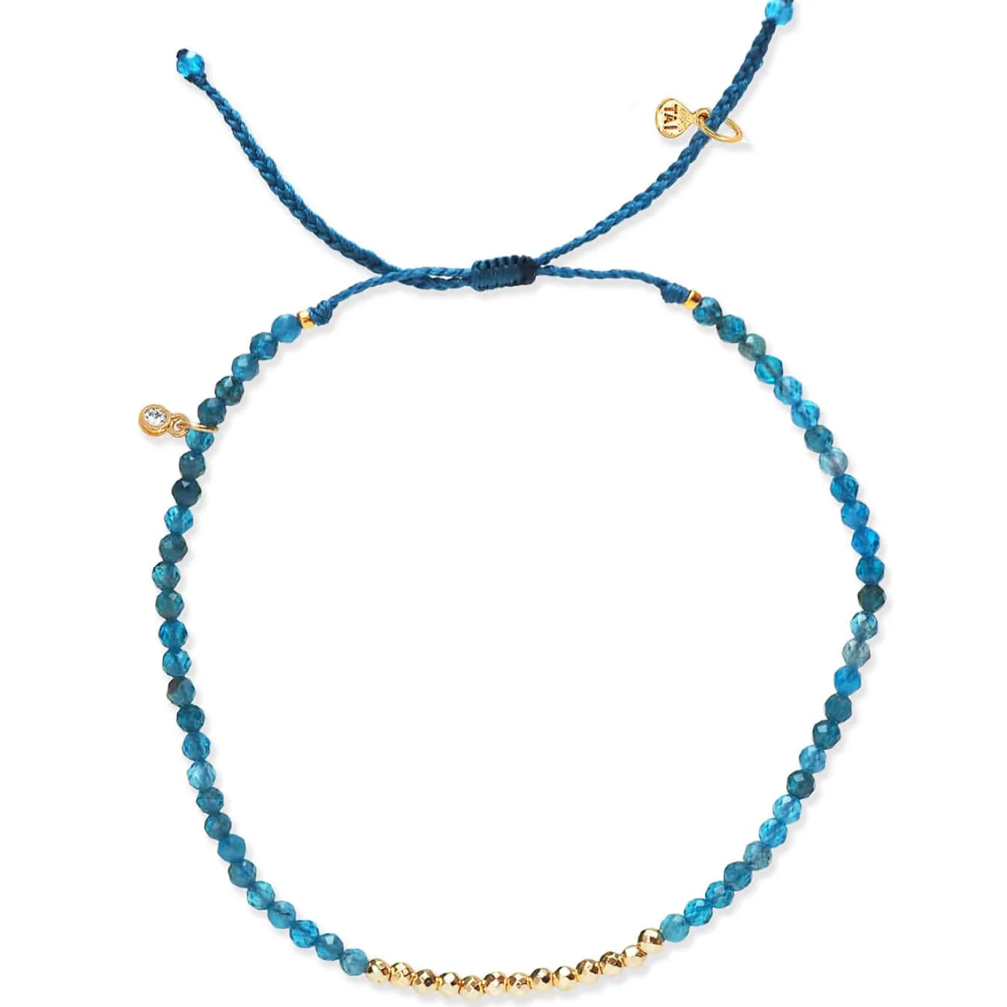 Gold Line Stone Beaded Bracelet