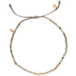 Gold Line Stone Beaded Bracelet