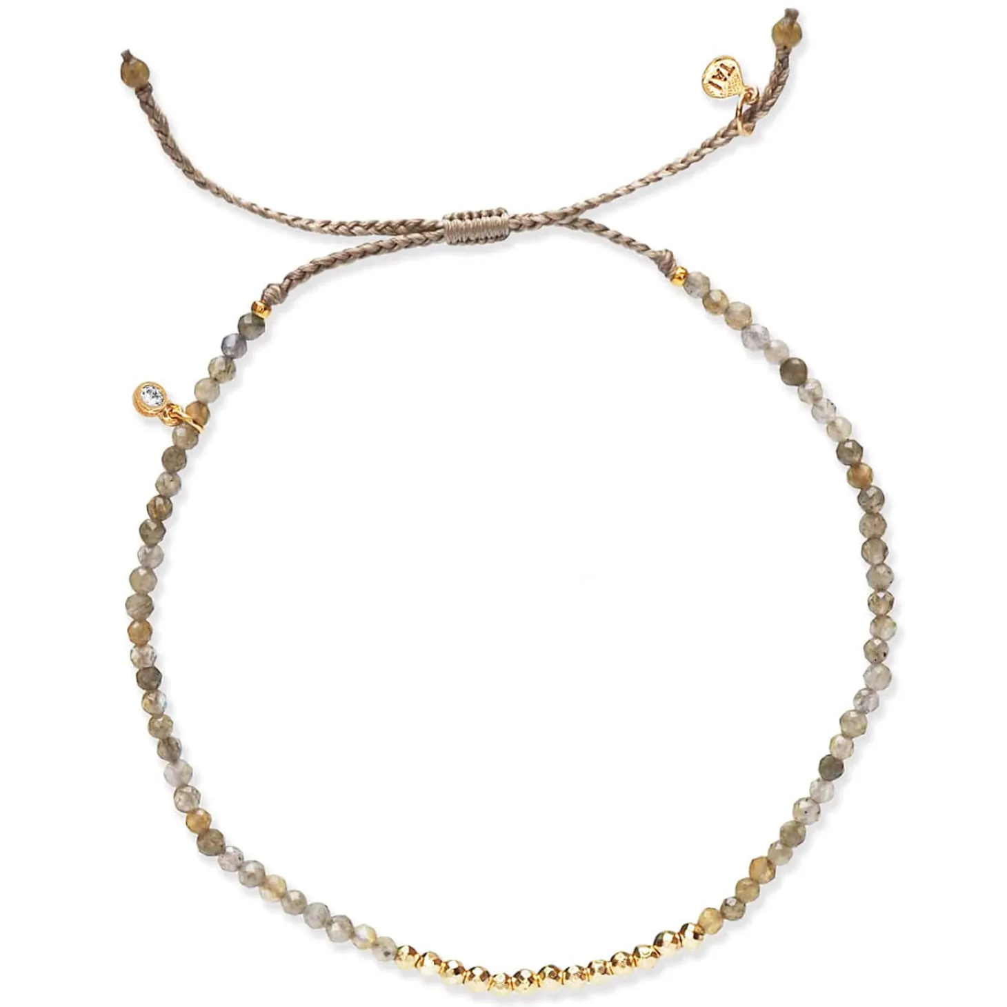 Gold Line Stone Beaded Bracelet