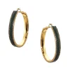 Green Pave Enamel Hoop