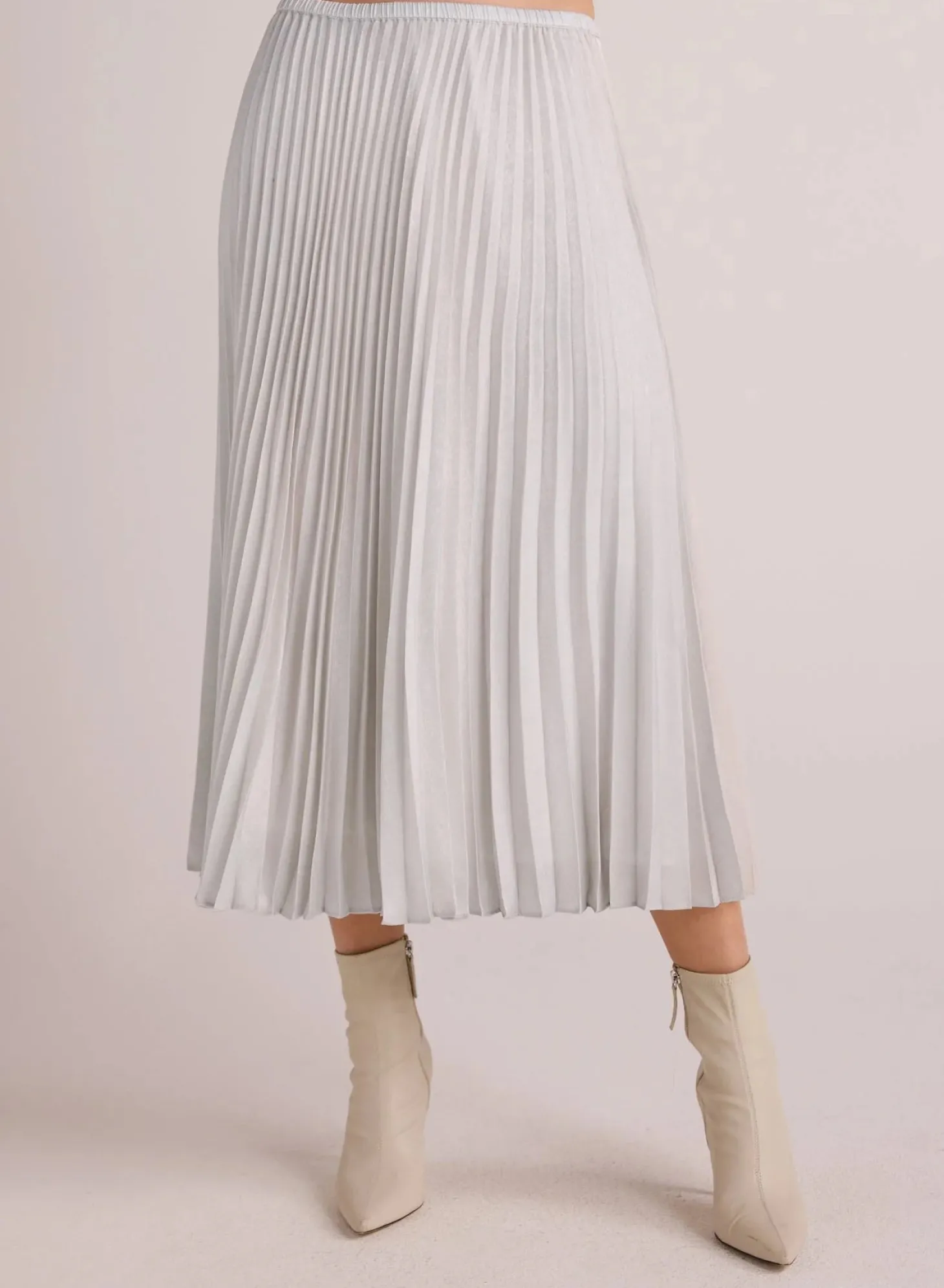 Hand Pleated Midi Skirt~ Metallic Opal
