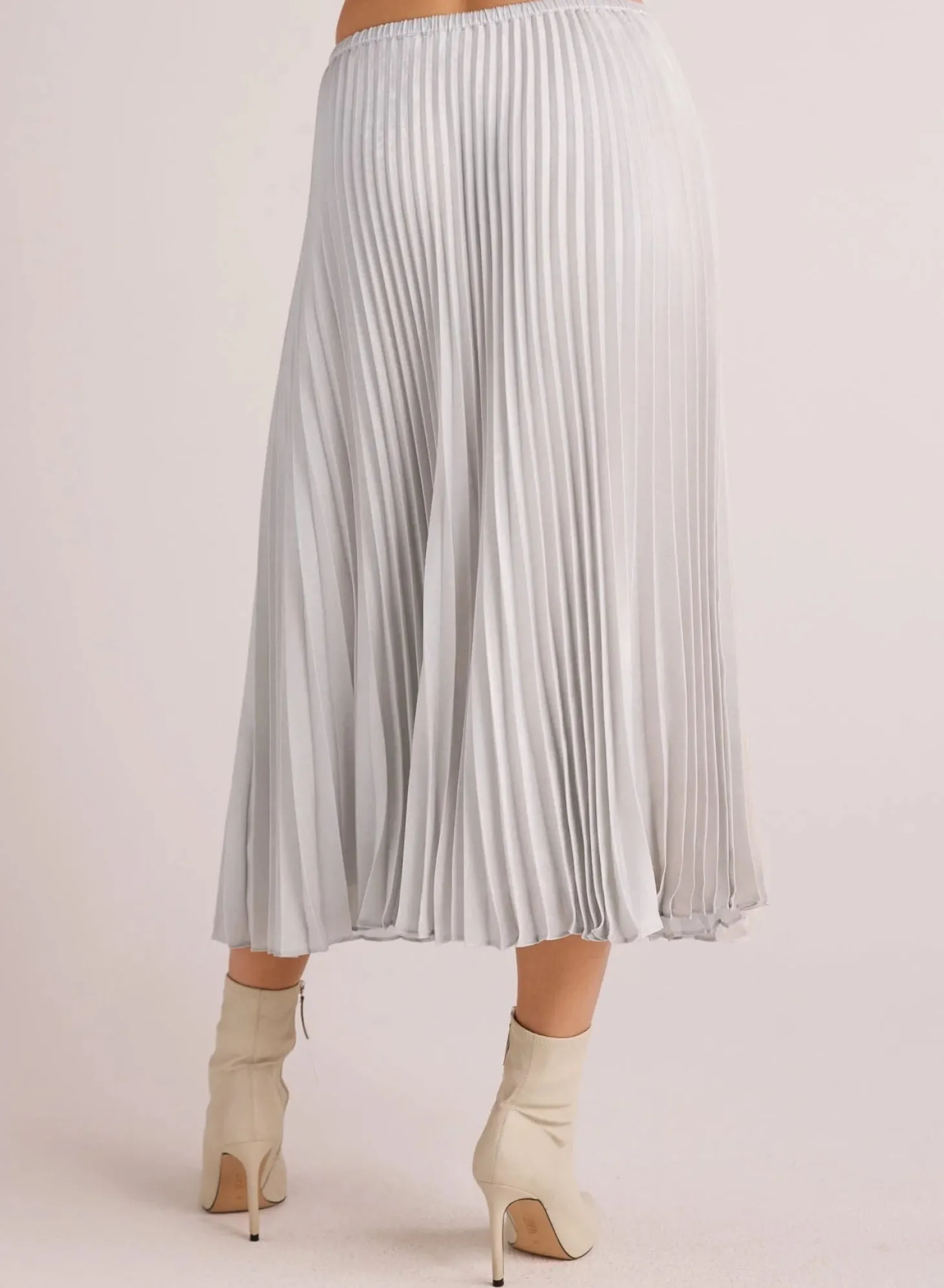 Hand Pleated Midi Skirt~ Metallic Opal