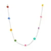 Handmade Beaded Floral Necklace ~ Ivory