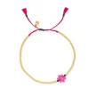 Handmade Beaded Flower Bracelet ~ Peach