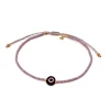 Handmade Seed Bead Evil Eye Bracelet ~ Light Purple