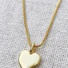 Heart Droplet Shiny Gold Necklace