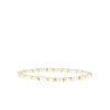 Heishi Stretch Bracelet ~ Gold/White