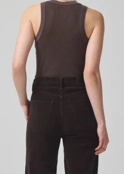 Isabel Rib Tank ~ Fig